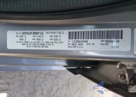 2013 Chrysler 200 Touring z USA, uszkodzony, nr VIN 1C3CCBBB6DN546586